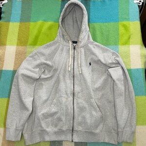Polo Ralph Lauren grey full zip hoodie